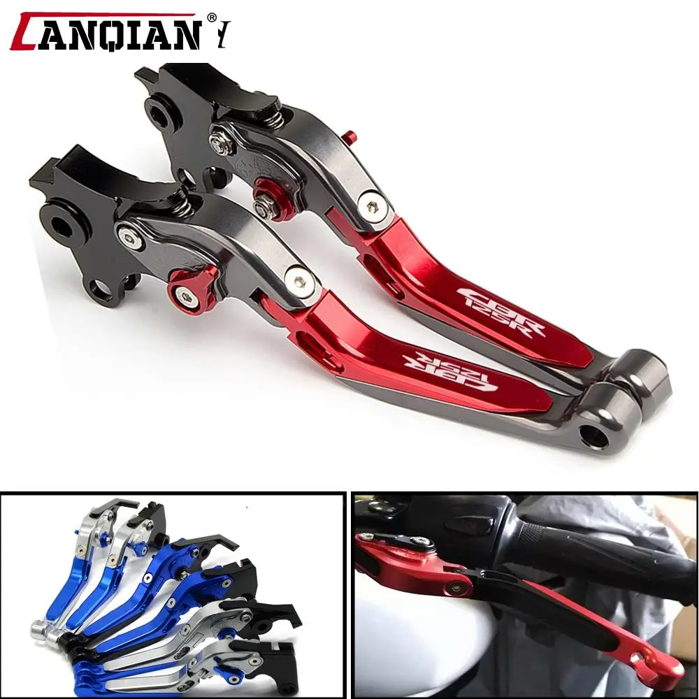 

Motorcycle Accessories CNC Aluminum Adjustable Folding Extendable Clutch Brake Levers For HONDA CBR125R CBR 125R 125 R 2005