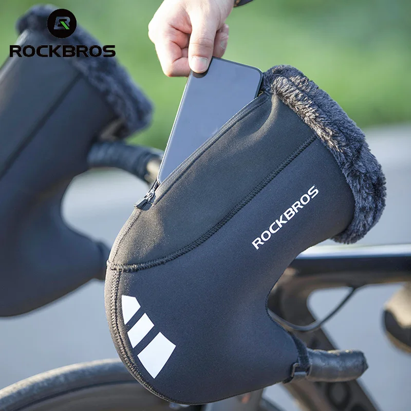 

ROCKBROS Bike Bar Mitt Bicycle Handlebar Gloves Road Cycling Rainproof Winter Motorcycle Gloves Warm Windproof