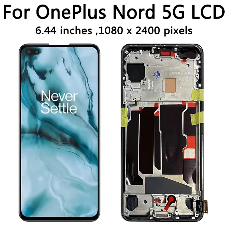 Ensemble écran tactile LCD de remplacement, avec châssis, pour OnePlus Nord CE 5G EB2101 EB2103 509 Ensemble écran tactile LCD de remplacement, avec châssis, pour OnePlus Nord CE 5G EB2101 EB2103 509