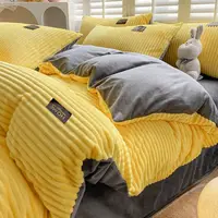 Velvet Duvet Cover King Size Soft Flannel Duvet Cover with Zipper Solid Breathable Velour Comforter Cover Winter Bedding Set