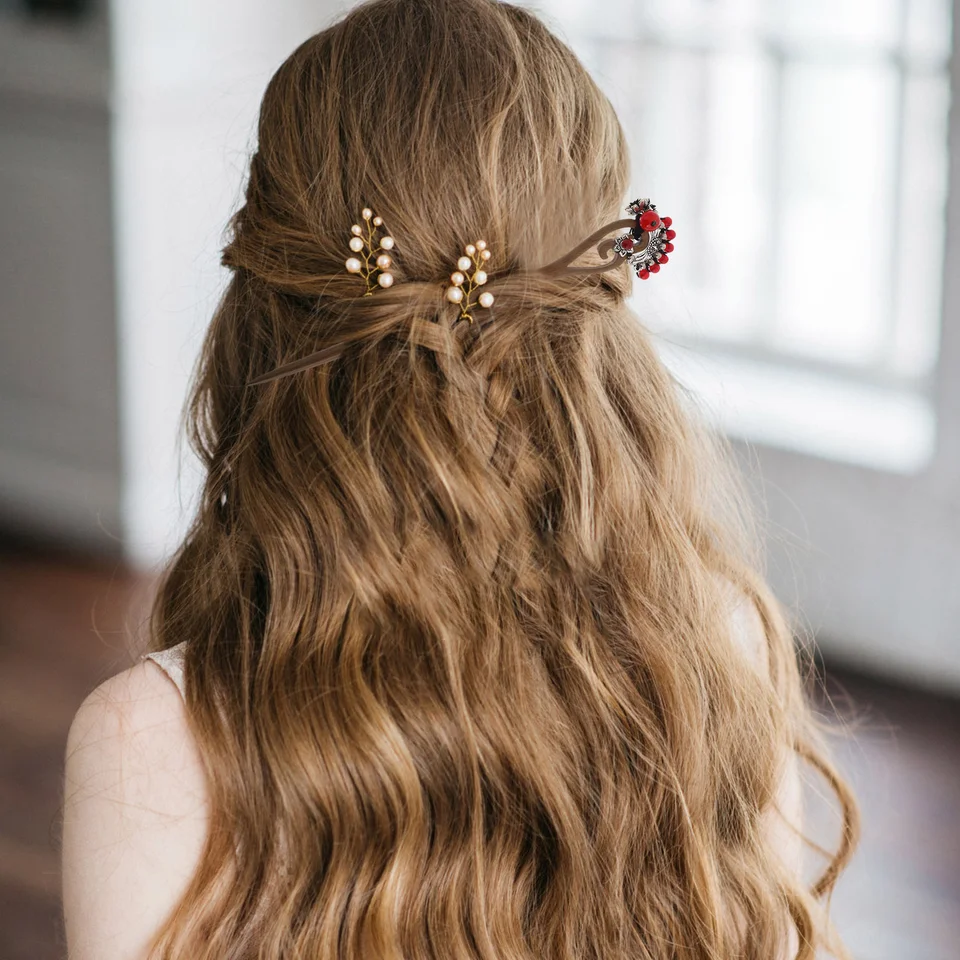 Haarnadel, Lang, Horn, 2-zinkig, 16cm U2013 Kost Ka Produktbild-Vorschau 5