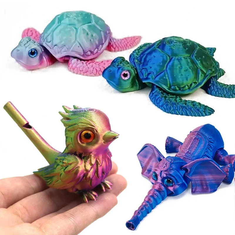 3D Printed Dragon Rex Realistic Dinosaur Model Jointed Full Movable Birthday Gift Laser Viper Animals Decorative Desktop Kid Toy