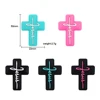 10PCS Silicone Focal Beads Cartoon Crucifixion Elements Silicone Beads BPA Free DIY Jewelry Keychain Pendant Pen Accessories 5