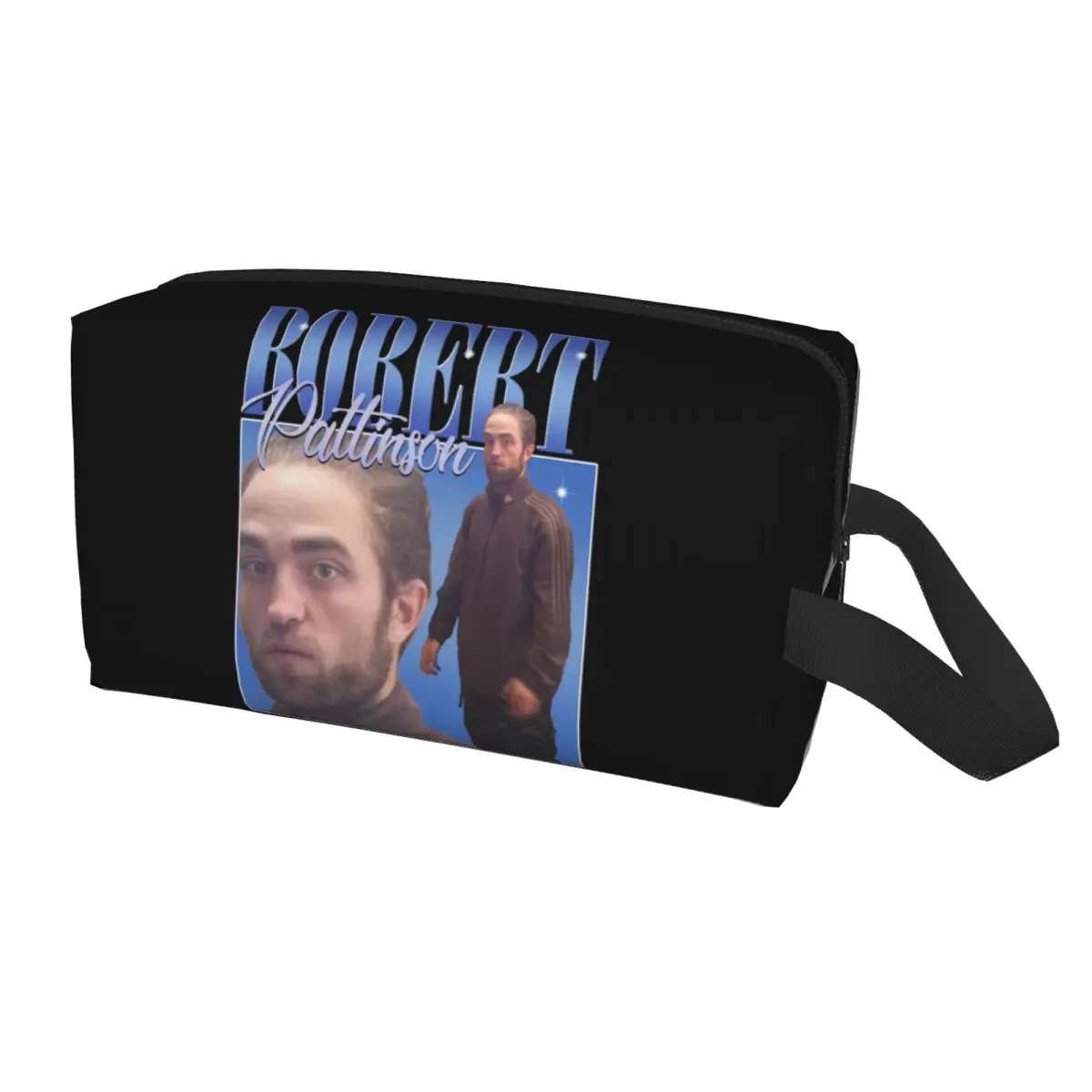

Funny Robert Pattinson Standing Meme Cosmetic Bag Women Kawaii Big Capacity Rob Makeup Case Beauty Storage Toiletry Bags