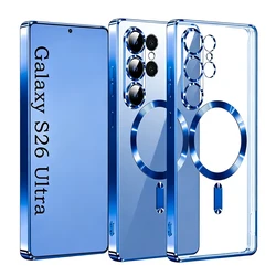 Luxury Metallic Gloss Phone Case with MagSafe and Dual Screen Protectors for Ultimate Protection and Style (Blue)