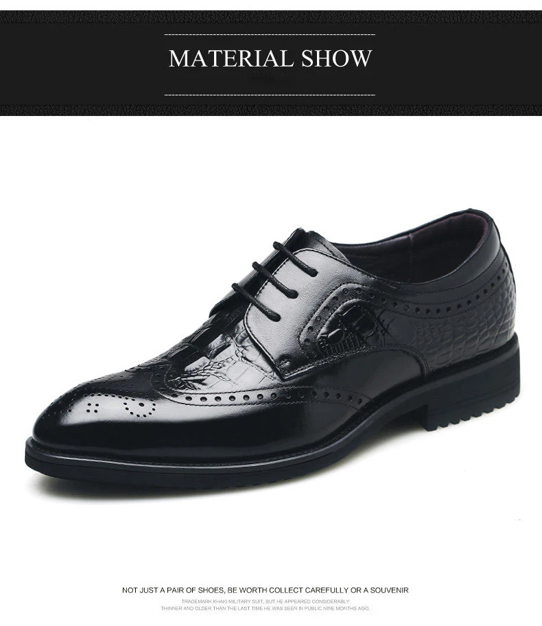 【Oberste Schicht Rindsleder】 Peter Herren-Business-Anzug aus echtem Leder, Blockgeschnitzt, große Herrenschuhe, klein_voghion.com