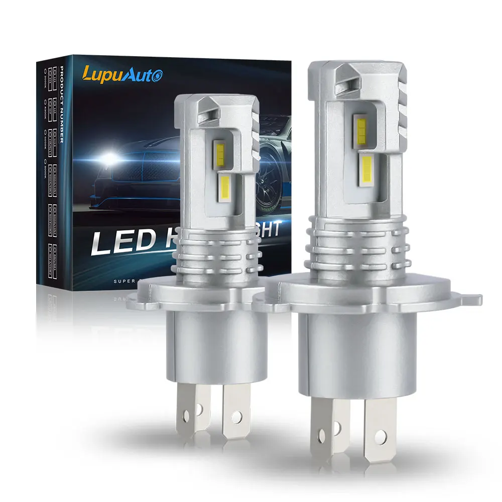 Cheap 2Pcs H4 LED 9003 HB2 Headlight Bulb Car Motorcycle 50W 12000LM High  Low Beam 12V 6000K White lampada Led H4 Moto Auto Fog Lamp