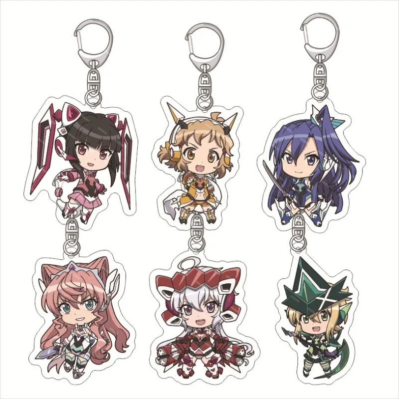 Symphogear Portachiavi Anime Kazanari Tsubasa Amou Kanade Portachiavi Da Uomo Per Donna Tachibana Hibiki Figura Ciondolo Portachiavi In Acrilico