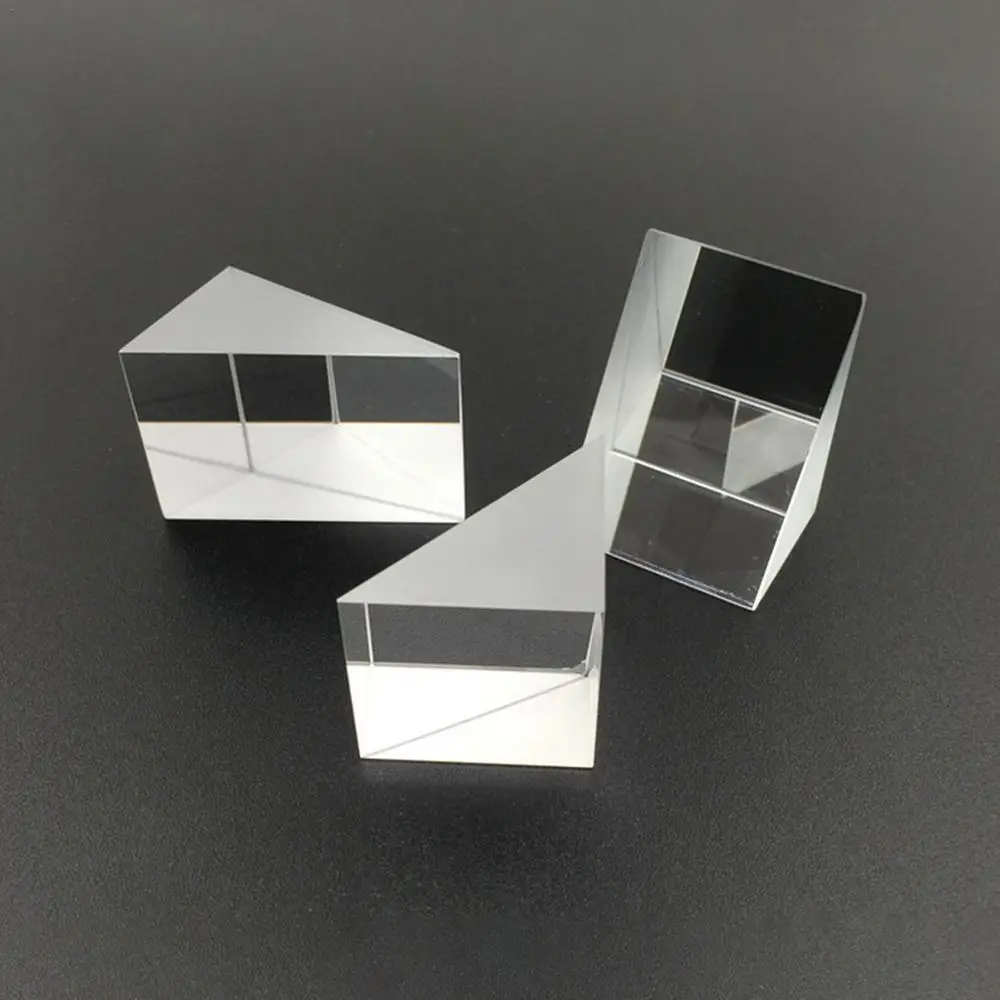 Description Picture 2 of item10mm Right Angle Internal Reflection Prism Optical Glass Physical Experiment Test Prisma Triangular Mirror Prisms