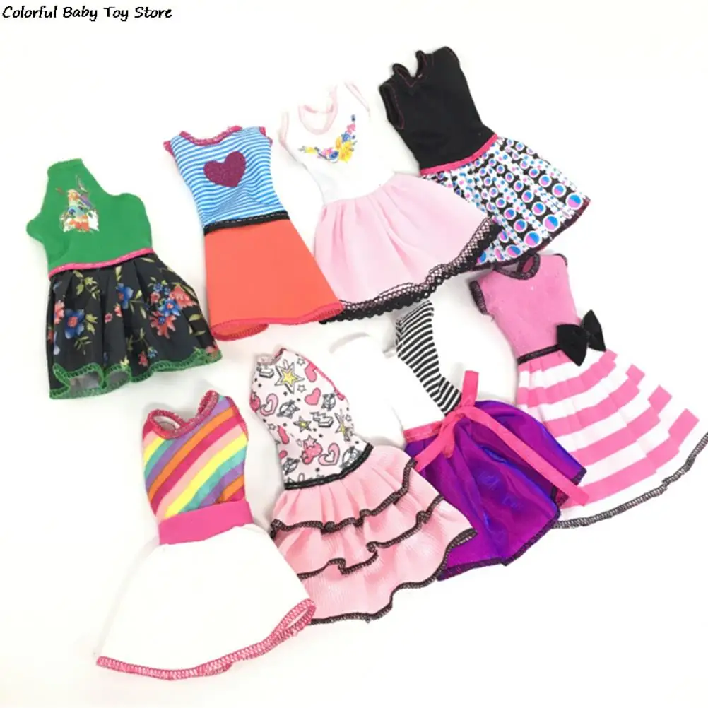 

5pcs Fashion Dress Beautiful Handmade Party Clothes For Doll Best Gift Toy Send By Random