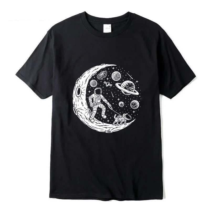 

Fashion Casual Astronaut Printing Men's T-shirt Funny TopsT-shirt Cool O-Neck Tshirt Male Harajuku Unisex T-Shirt Streetwear