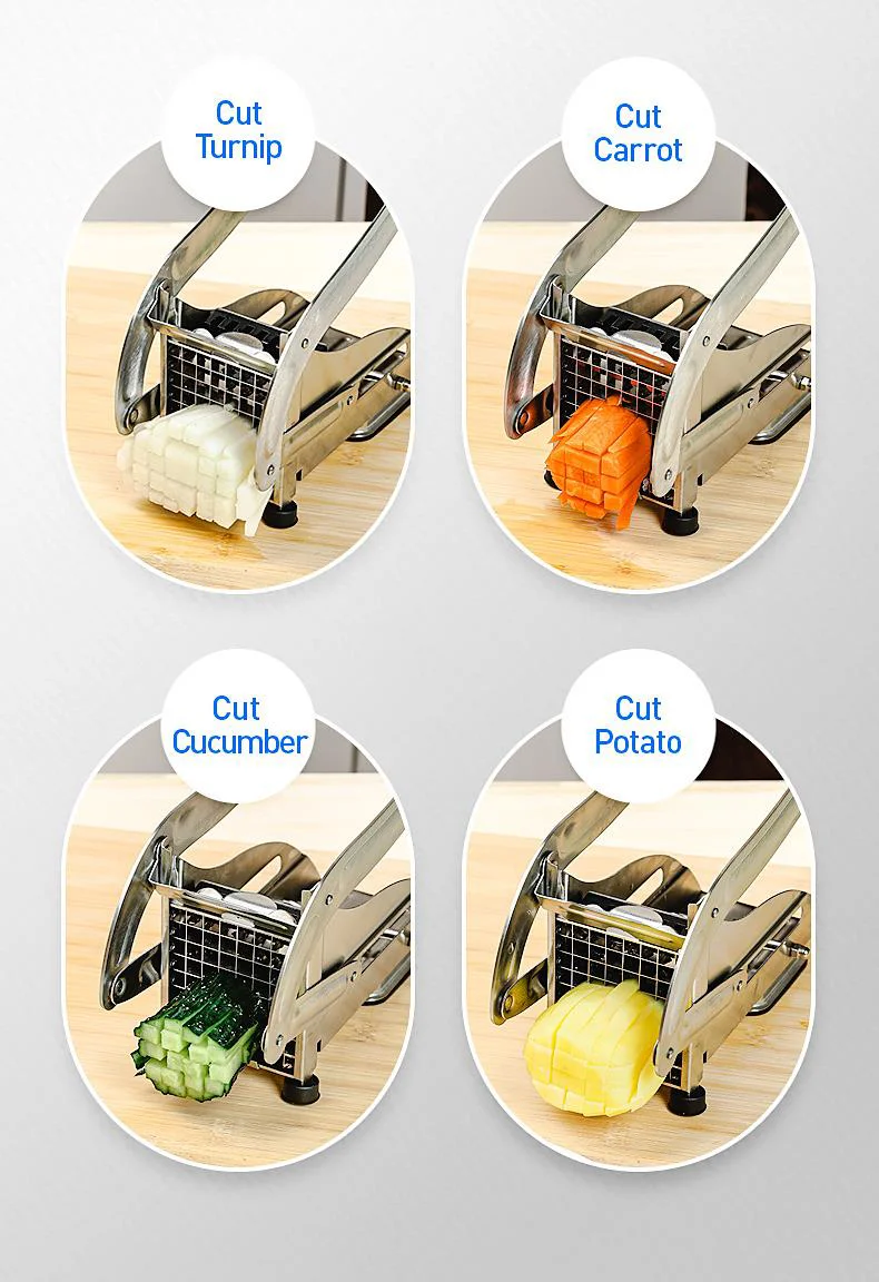 French Fries Potato Chips Cutter Machine Stainless Steel Cutting