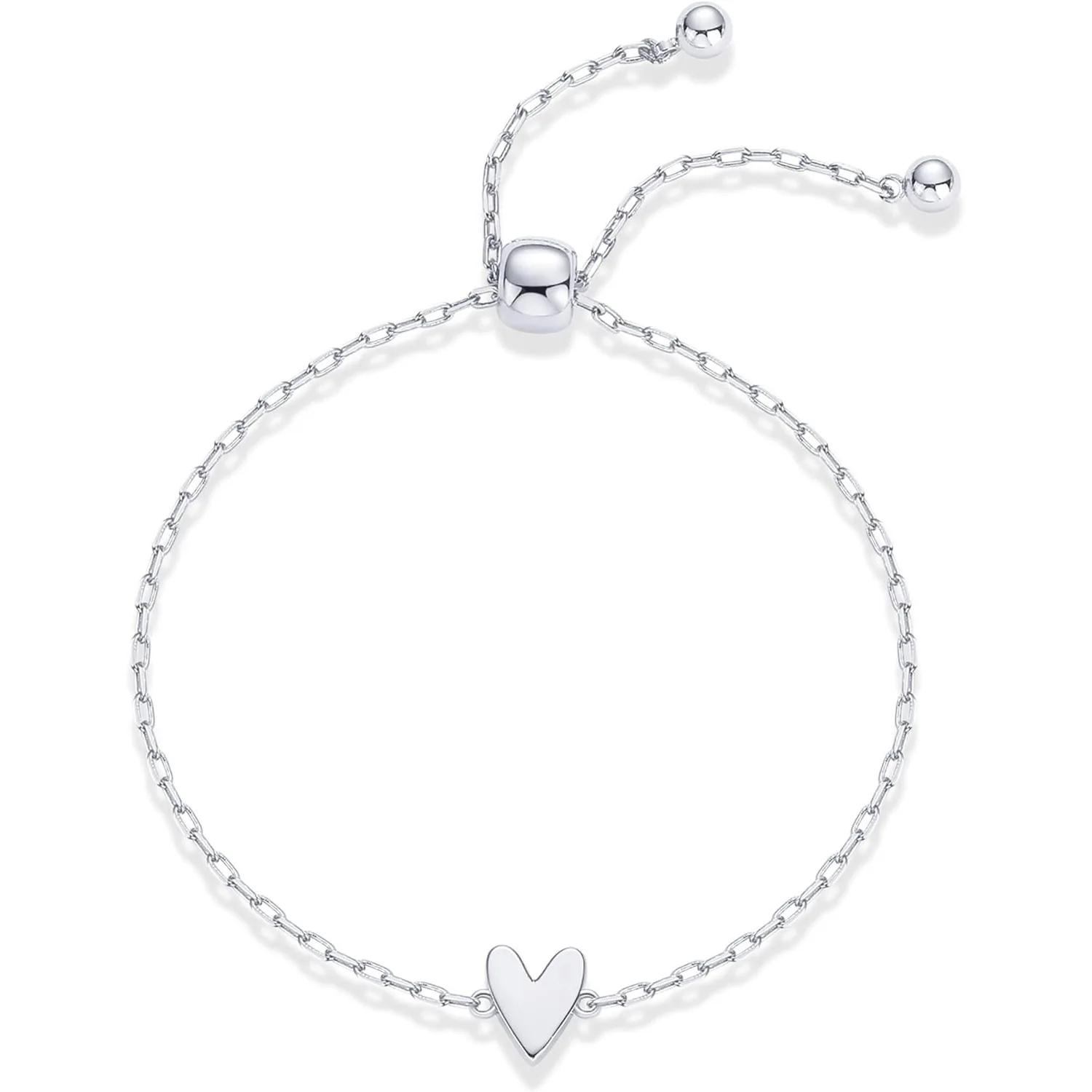 1Pcs silver heart 1