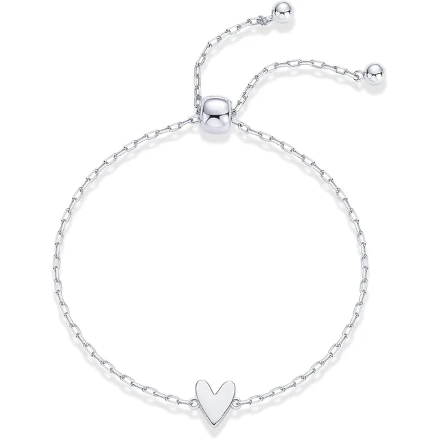 97004-755a5c.jpg Ensemble de bracelets solitaires en forme de cœur pour femmes, mère et fille, en acier inoxydable plaqué or 14K, cadeaux de bijoux d'amitié, 1 à 3 pièces