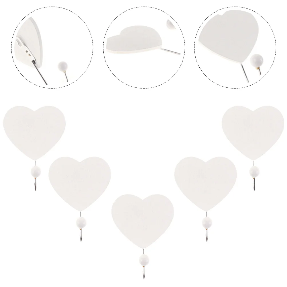 

Wall Hooks Key Holder Towel Hooks Wood Heart Shaped Hooks Mounted Decorative Single Hooks Bathroom Hook Houseware