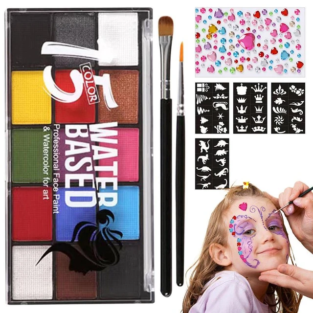 Water Activated Face Paint Water Activated Makeup Face Paint Palette Set Face  Painting Supplies Makeup Trendy Gift For Kids Part - AliExpress