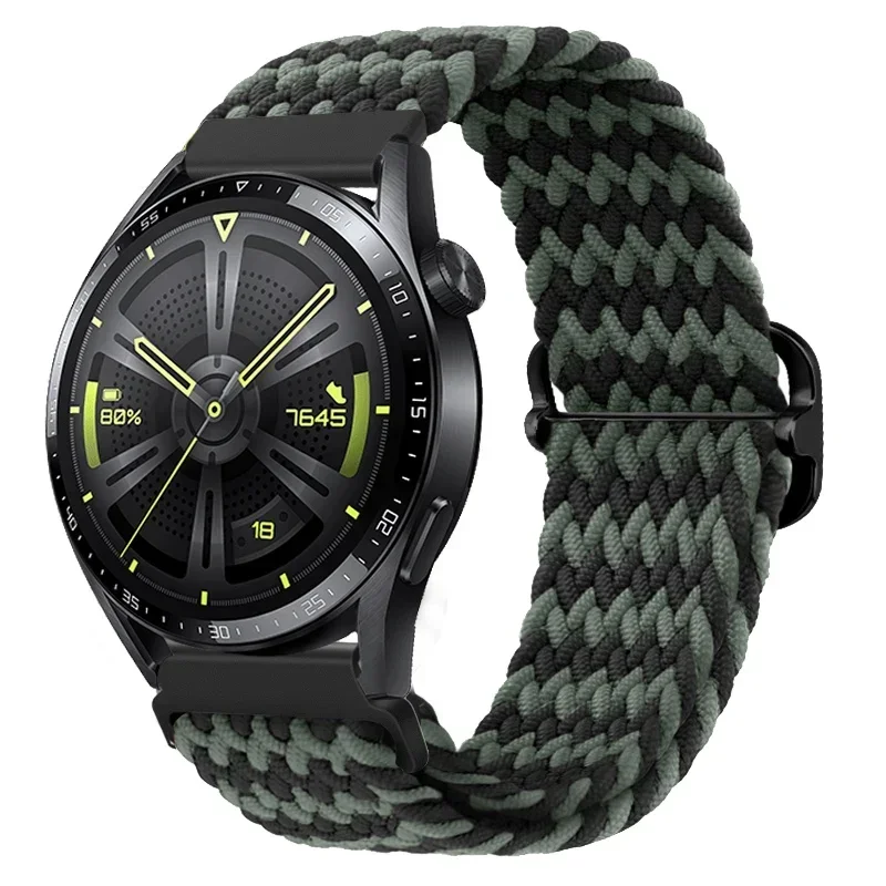 Braided Solo Loop 22mm Nylon Wristband Bracelet Strap