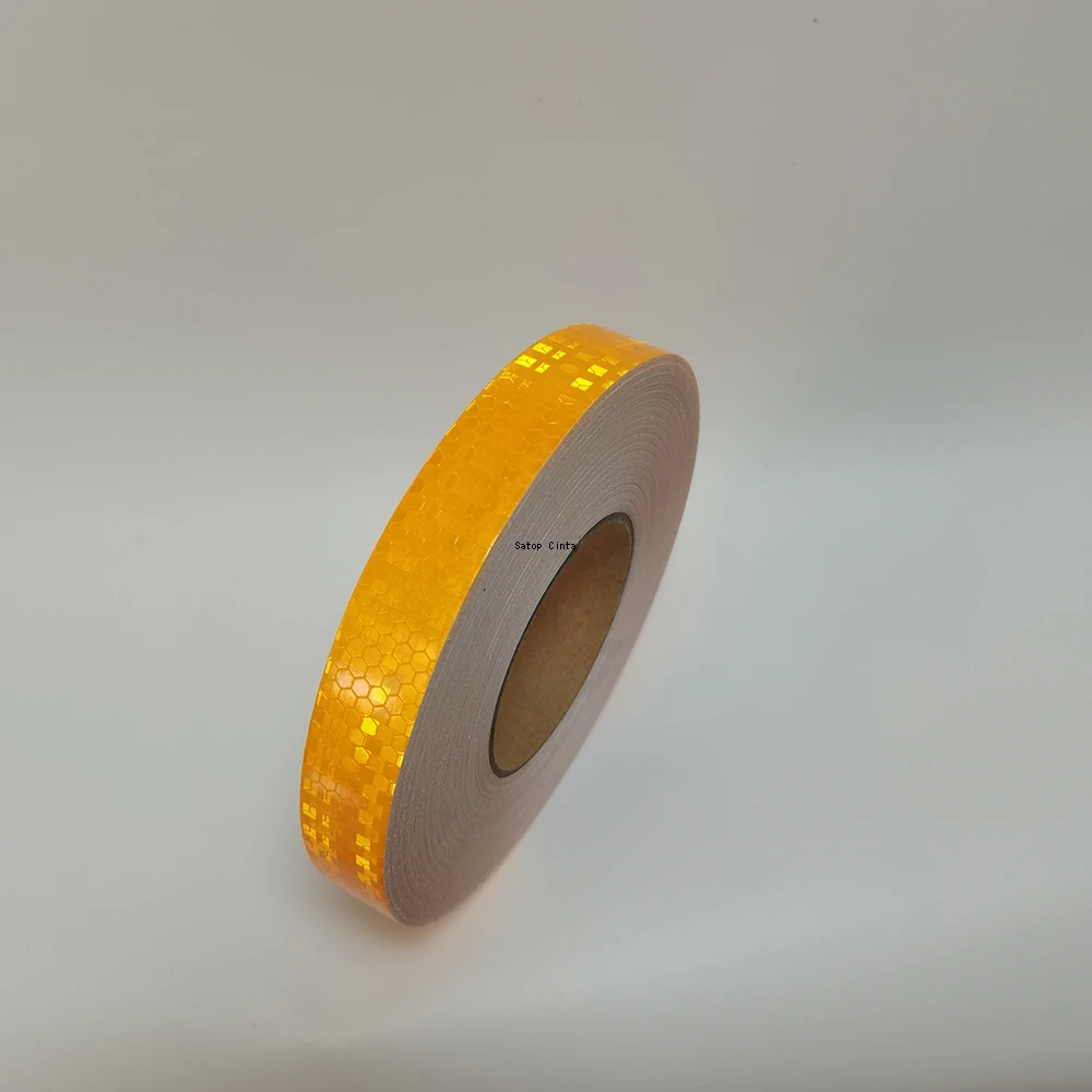 Přizpůsobené reflexní nálepky lesklý orange-yellow vodotěsný reflectors tapes DIY 2.5CM*10M pro auto bicykl helma výstraha značka