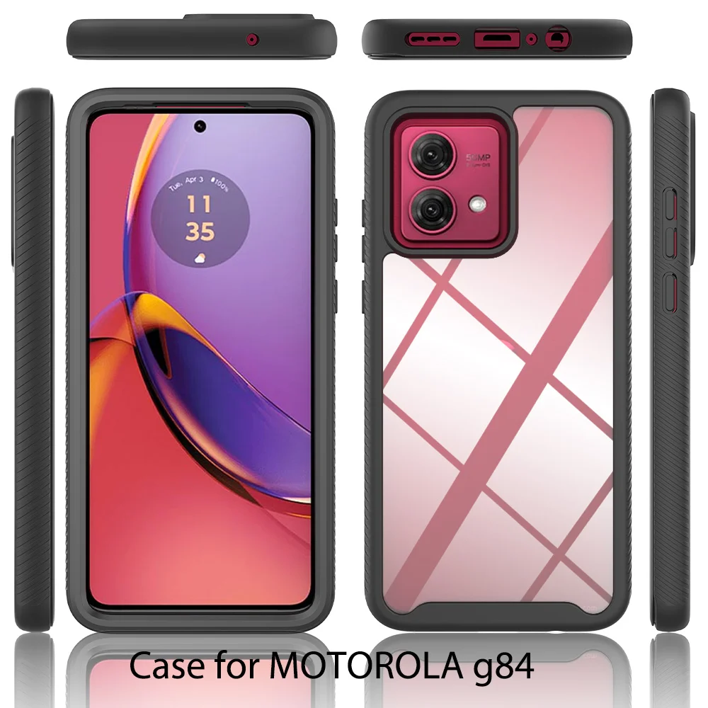 Clear 360° Protection Phone Case with Screen Protector - Durable TPU/PC PET Material
