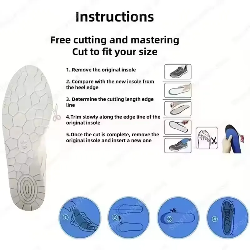 Shoe Insoles 1 Pair Foot Acupressures Insoles Men Women Foot Massage Sport Insoles Magnetic Therapy for Relieve Fatigue Training