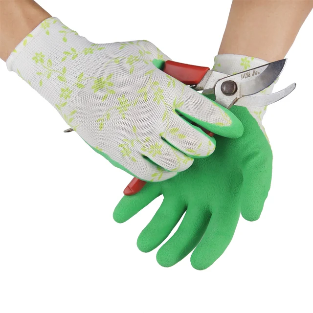 Women's Garden Gloves, Breathable Foam Latex for DIY