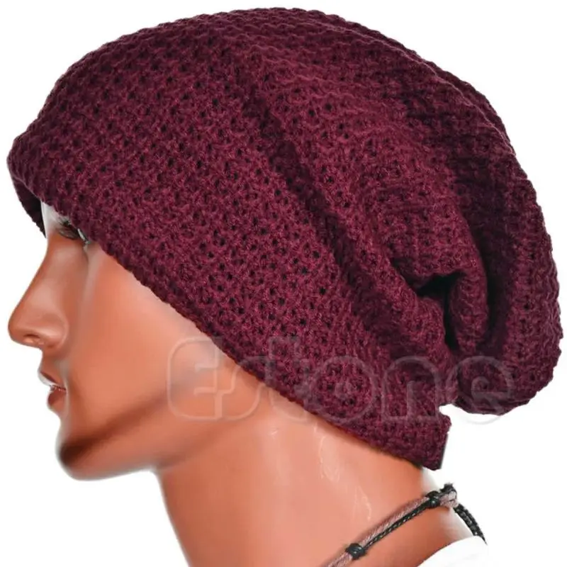 

Unisex Women Men Knit Baggy Beanie Winter Warm Oversized Ski Hat Drop Shipping