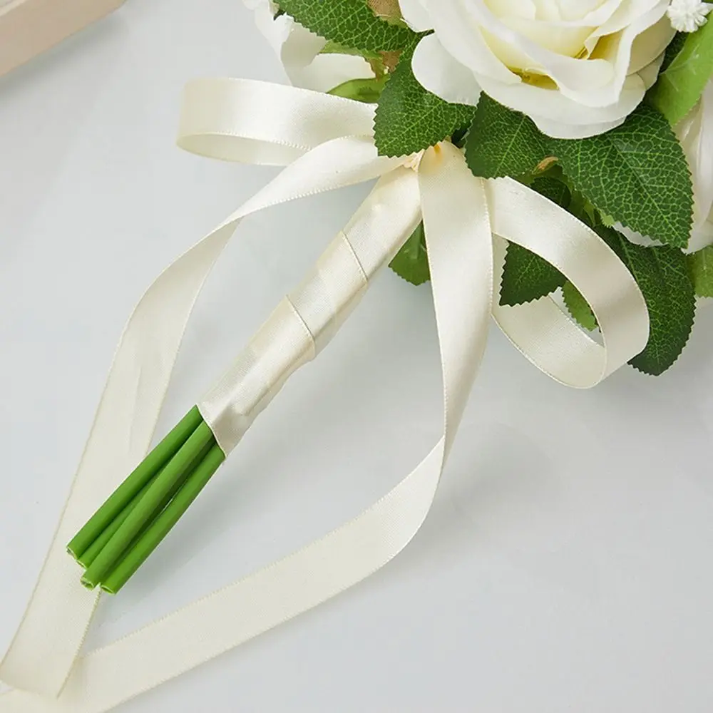 Bouquet da Sposa in Fiori di Seta Preconfezionato, Fiori Artificiali Riutilizzabili Multifunzionali per la Sposa