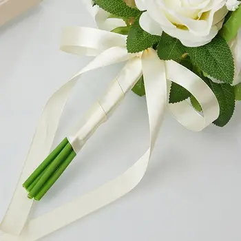Bouquet da Sposa in Fiori di Seta Preconfezionato, Fiori Artificiali Riutilizzabili Multifunzionali per la Sposa