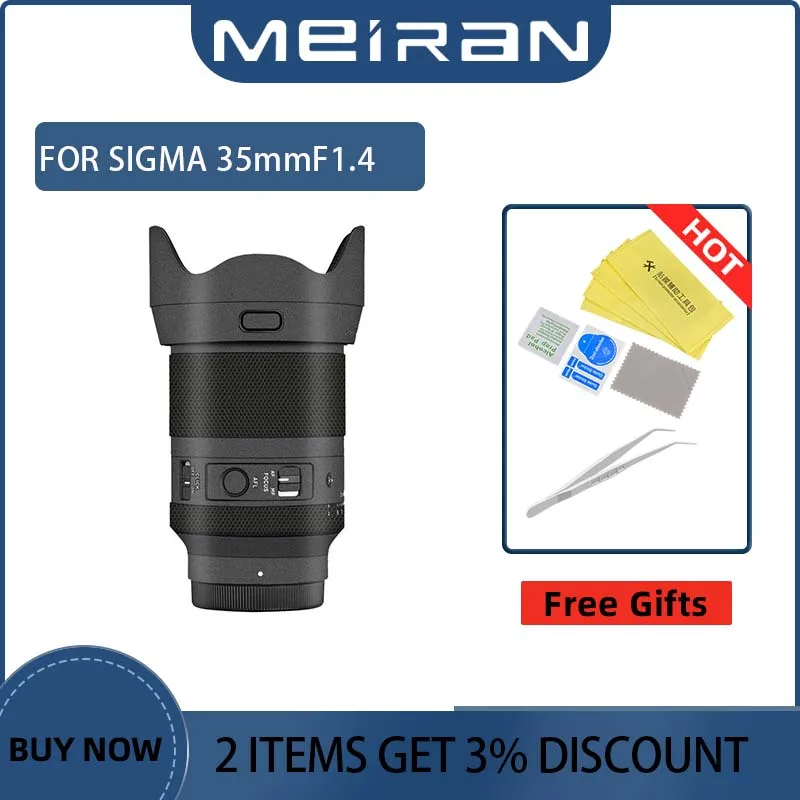 Obiettivo Della Fotocamera Skin Sticker Skin Wrap Film Per Sigma 35Mm F1.4 Art 35Mm F1.4 Dg 35 F1.4 Pellicola Protettiva Antigraffio