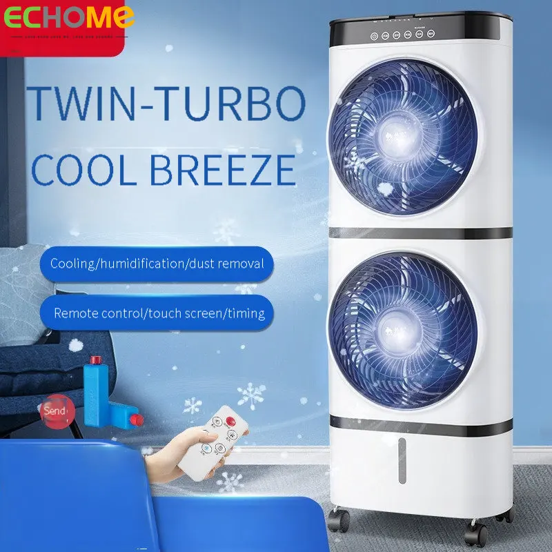 ECHOMEAirConditionerFanDoubledeckPortableLargewindFanRemote