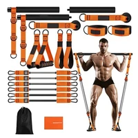 Yoga Pilates Stick Resistance Bands Set Portable Pilates Bar Full-Body Workout Kit Home Gym Strength Training Exercise Equipment 1