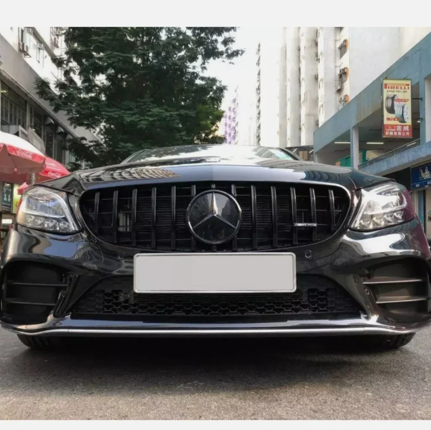 18.5cm 그릴 배지 전면 볼록 스타 엠블럼 (메르세데스 벤츠 A클래스 A W176 2013-2018 A W177 2019-2023 용)