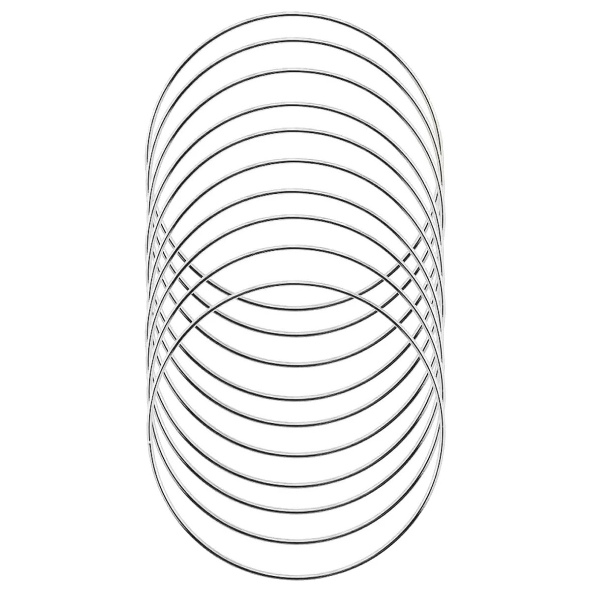 

Серебряные кольца в виде Ловца снов, 10 упаковок, 4 дюйма, металлические кольца с цветочным рисунком, венок, макраме, кольца для творчества, «сделай сам»