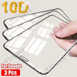 3 Pcs Tempered Glass For Google Pixel 8 Pro 7A 7 Pro Screen Protector on For Google Pixel 6 Pro Full Protective Glass