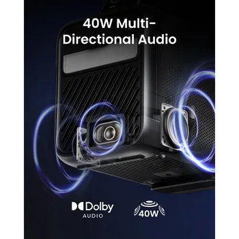 NEBULA Mars 3 Outdoor Portable Projector, 1000 ANSI Lumens, AI-Powered Image, Built-In Battery with 5 Hour Playtime, 6