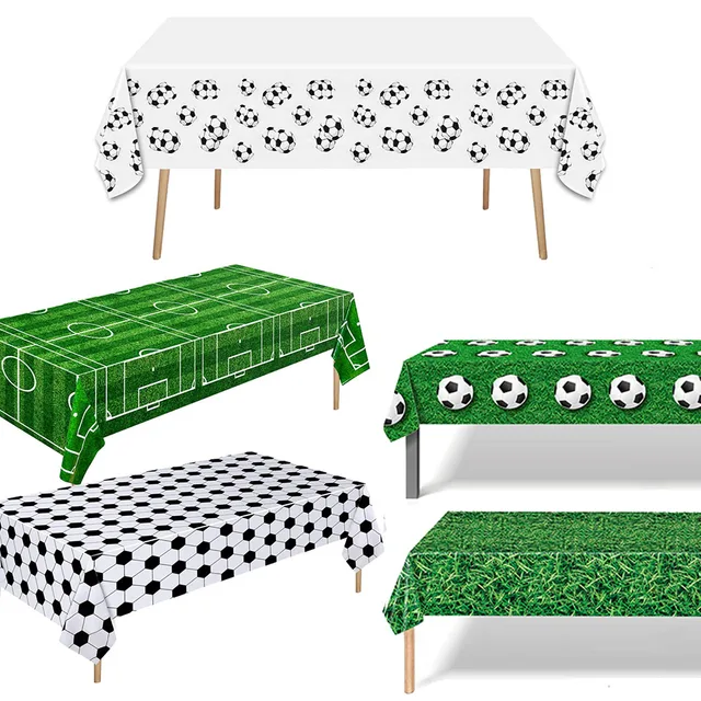 Soccer Plastic Tablecloth Soccer Party Disposable Table Cover Soccer Birthday Party Decoration Supplies