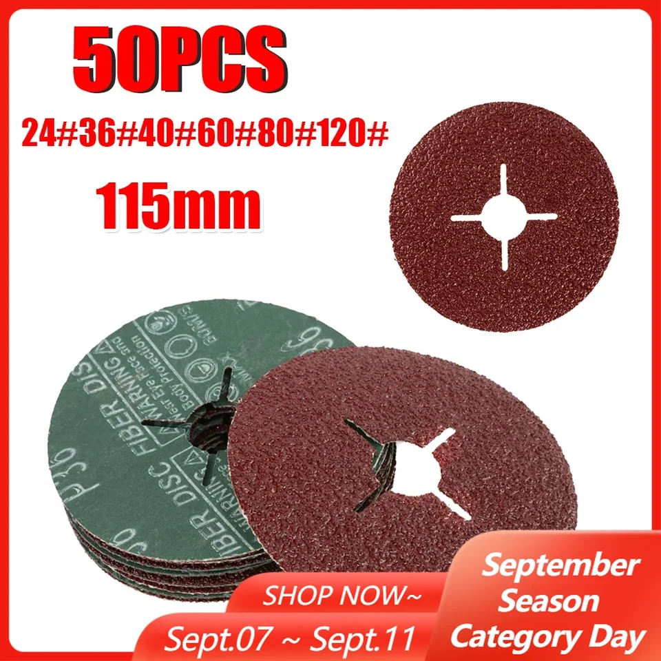 エスコ (ESCO) 127mm/#36 ディスクペーパー(25枚) EA809MH-14