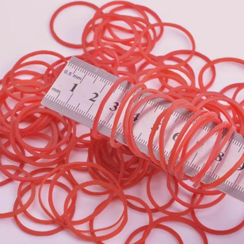 Versatile Red Elastic Bands for School and Office Use
