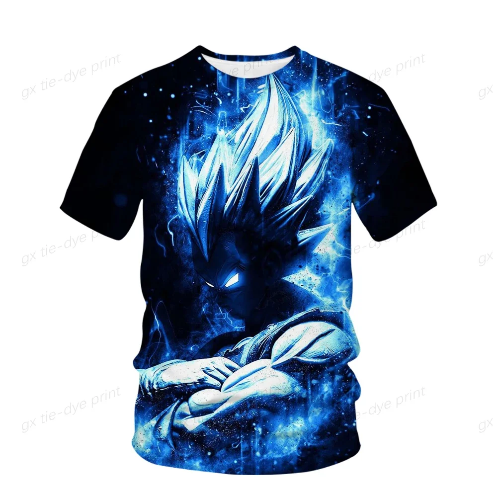 

Cartoon Printed T-shirt Tops Men's Dragon Ball Z Fashion Goku Anime New T-shirts Y2k High Quality Oversized Vegeta Essentials