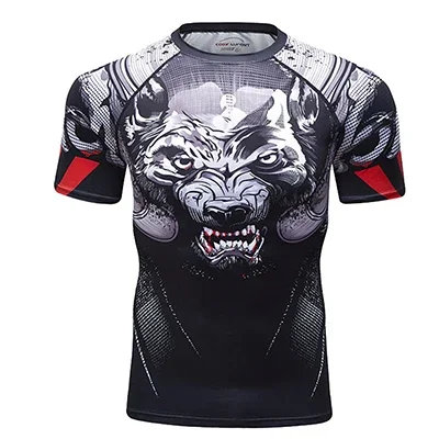 Men Sport MMA Rashguard Jiu Jitsu Jerseys+Pants Fitness T Shirt UCF BJJ Boxing Set Gym Rash Guard Fightwear Sportsuit Boxeo sports apparel mens t shirt