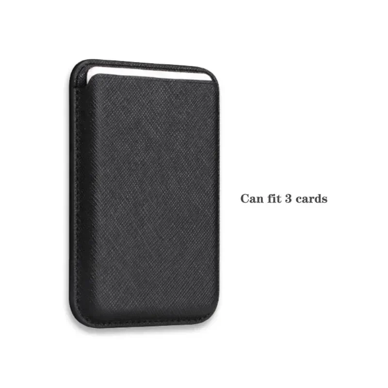 High-End Ultra Strong Magnetic Leather Wallet Card Holder with Carbon Fiber Design