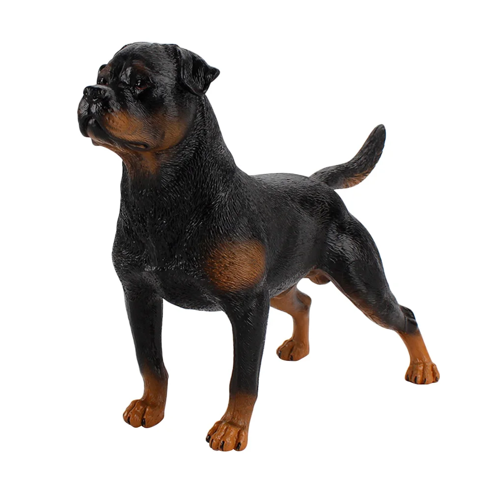 

Rottweiler Model Dog Cognitive Home Decor Puppy Simulation Plastic Imitation Plaything Child