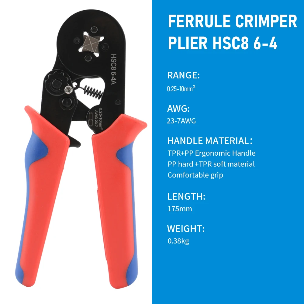 Tubular Terminal Crimping Tool Kit with Storage Box