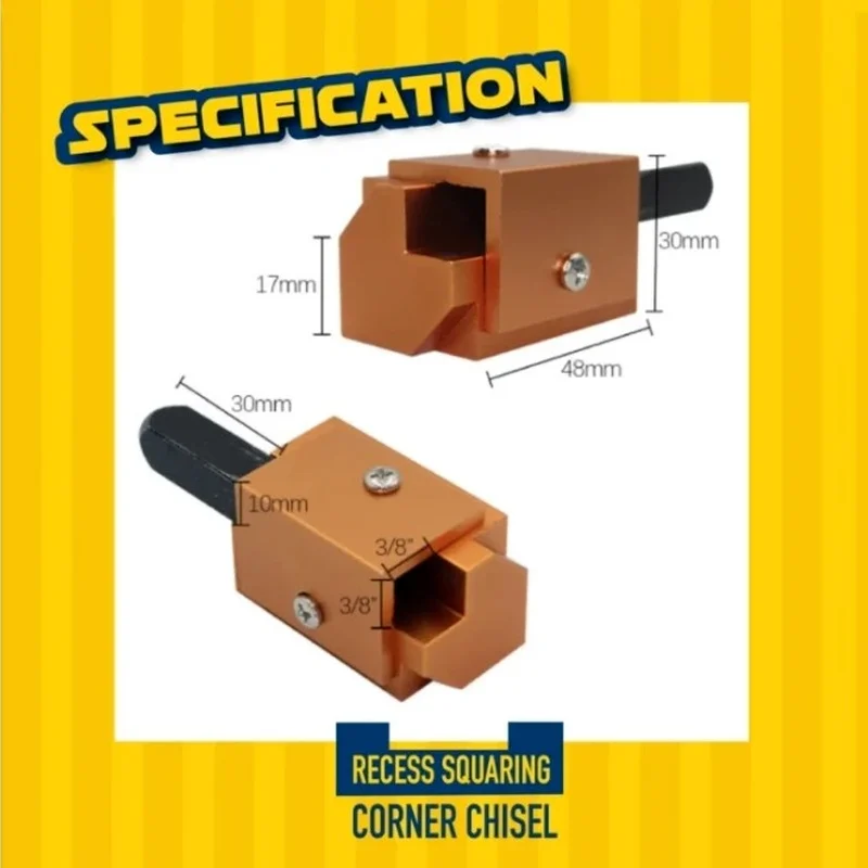 Woodworking Square Right Angle Punch Chisel Wood Carving Corner Chisel Hinge Woodworking Tools