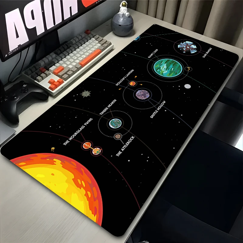 Mouse Pad Office PC Anime Universe Space Mousepad Laptop Gaming Accessories Keyboard Pad Gamer Outer Wilds Kawaii Desk Mouse Mat 5
