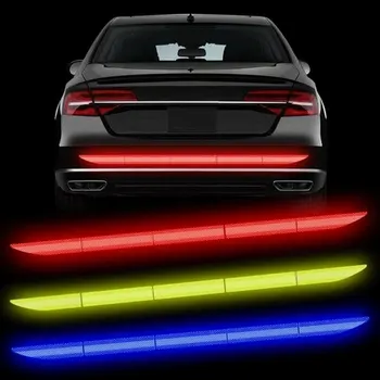 Adesivo per auto nastro di sicurezza riflettente di avvertimento adesivo riflettente di avvertimento anticollisione per bagagliaio di Automobile riflettente notturno