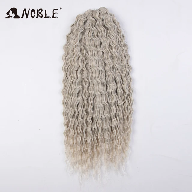 Noble Synthetic Hair Cosplay Water Wave 24Inch Twist Crochet Hair Braid Hair Ombre Blonde Pink Deep Wave Braiding Hair Extension 56D