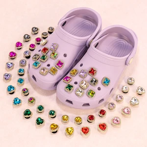 5/6/9/10pcs Metal Pins Shoes Charms Luxury Pins for Women Favor Gifts Pearls Shoes Decorations Girls Accessories Sandals Buckles