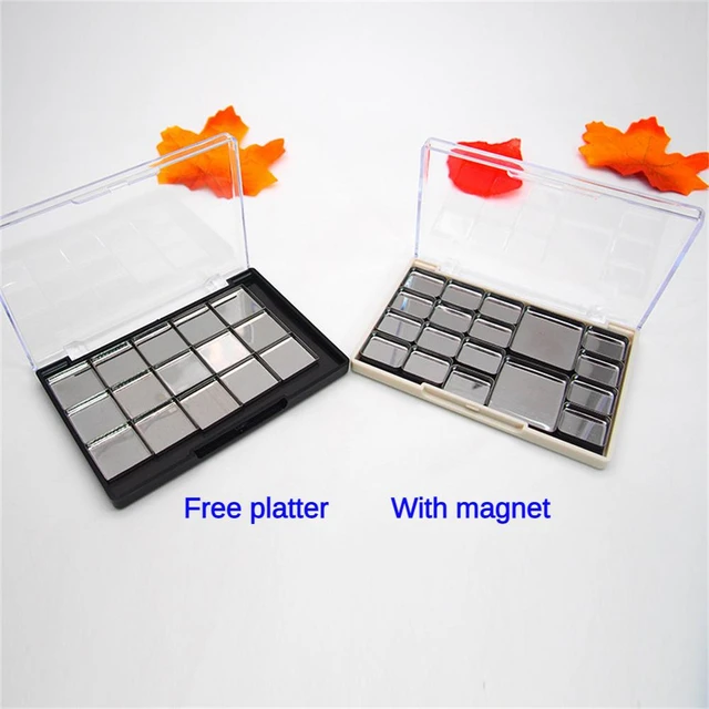 Magnet Empty Eyeshadow Palette Eye Makeup Storage Dish With Mirror