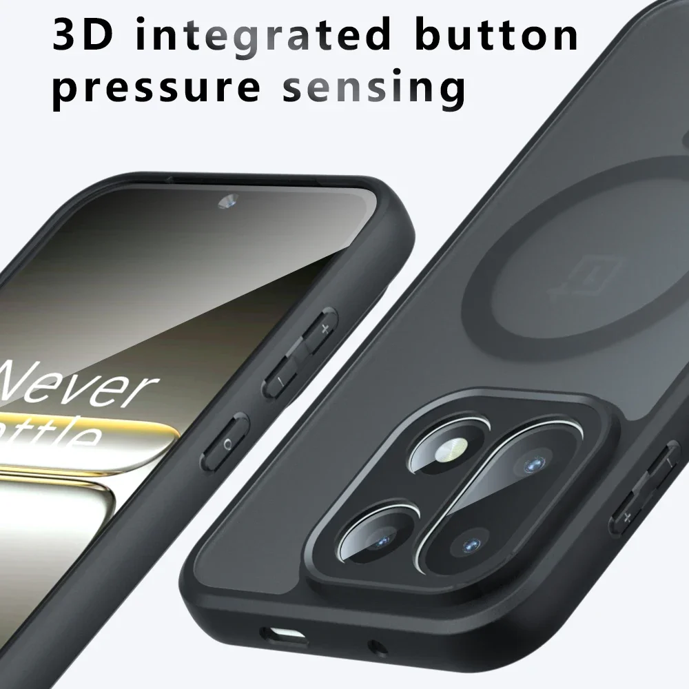 Matte Back Shockproof Silicone Case with MagSafe Magnetic Wireless Charging Compatibility